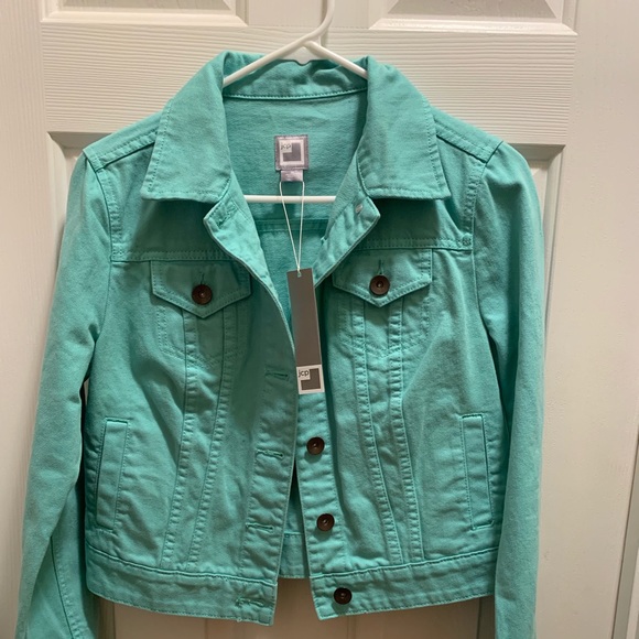 Cascade green denim jacket! STILL HAS TAGS! - Picture 1 of 4